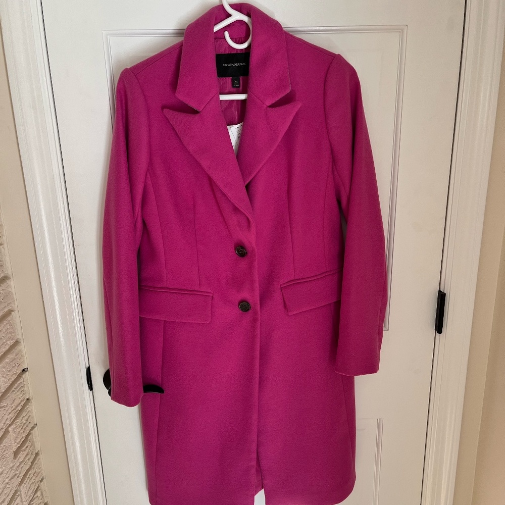 NWT Banana Republic Fuchsia Coat